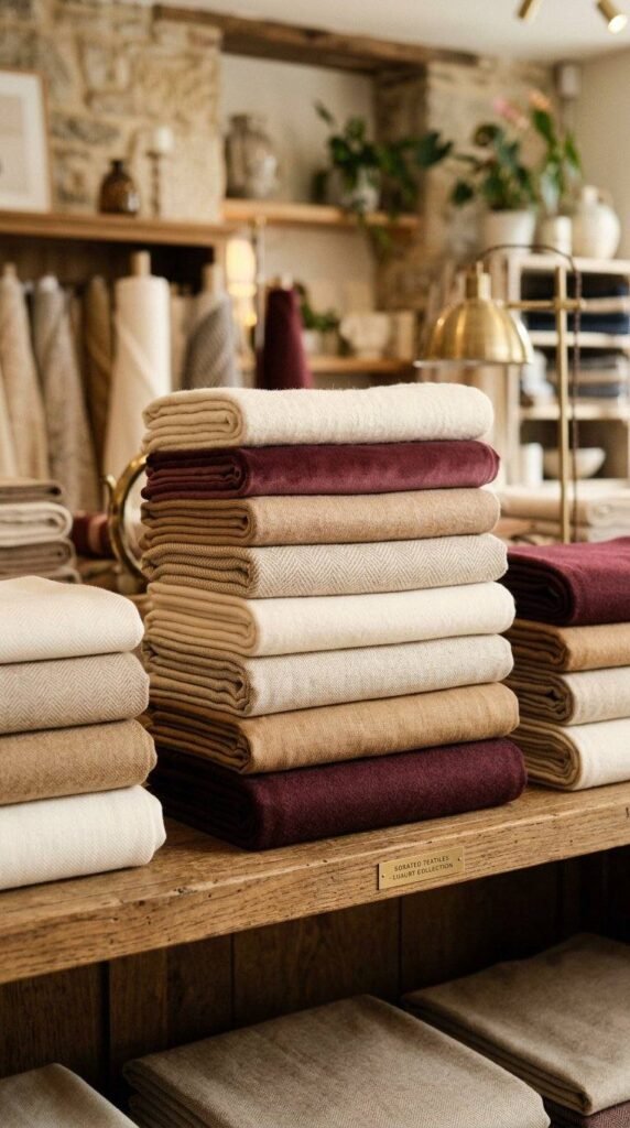 Stacked folded premium fabrics